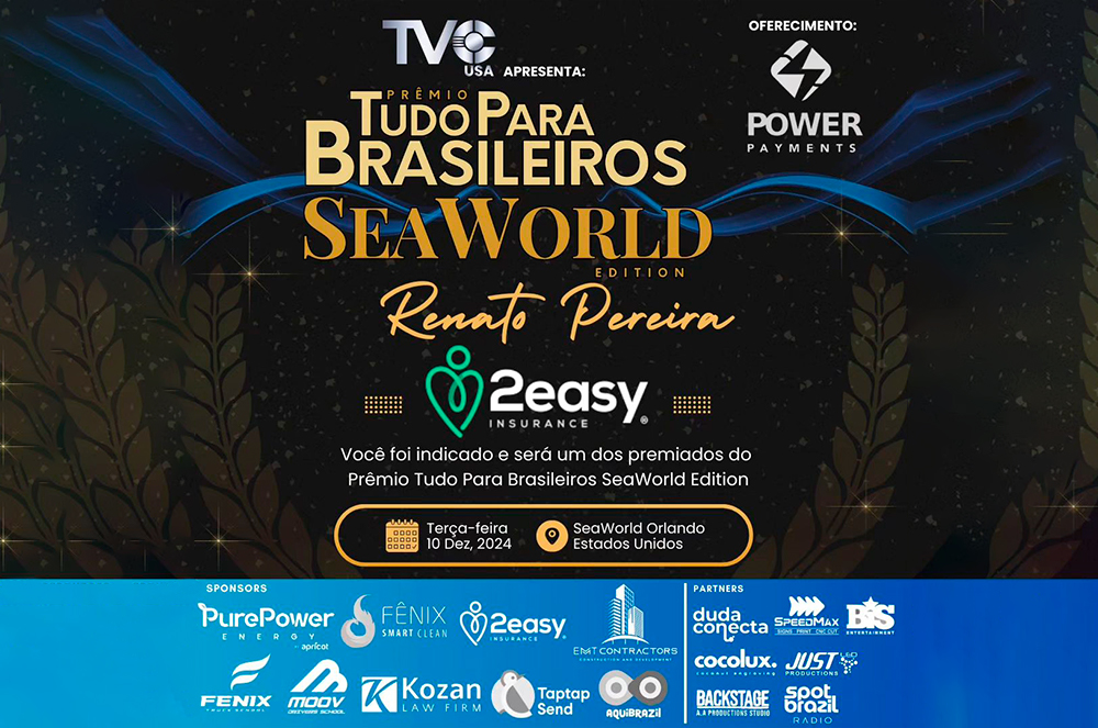 Renato Pereira é um dos premiados no Prêmio Tudo Para Brasileiros – SeaWorld Edition